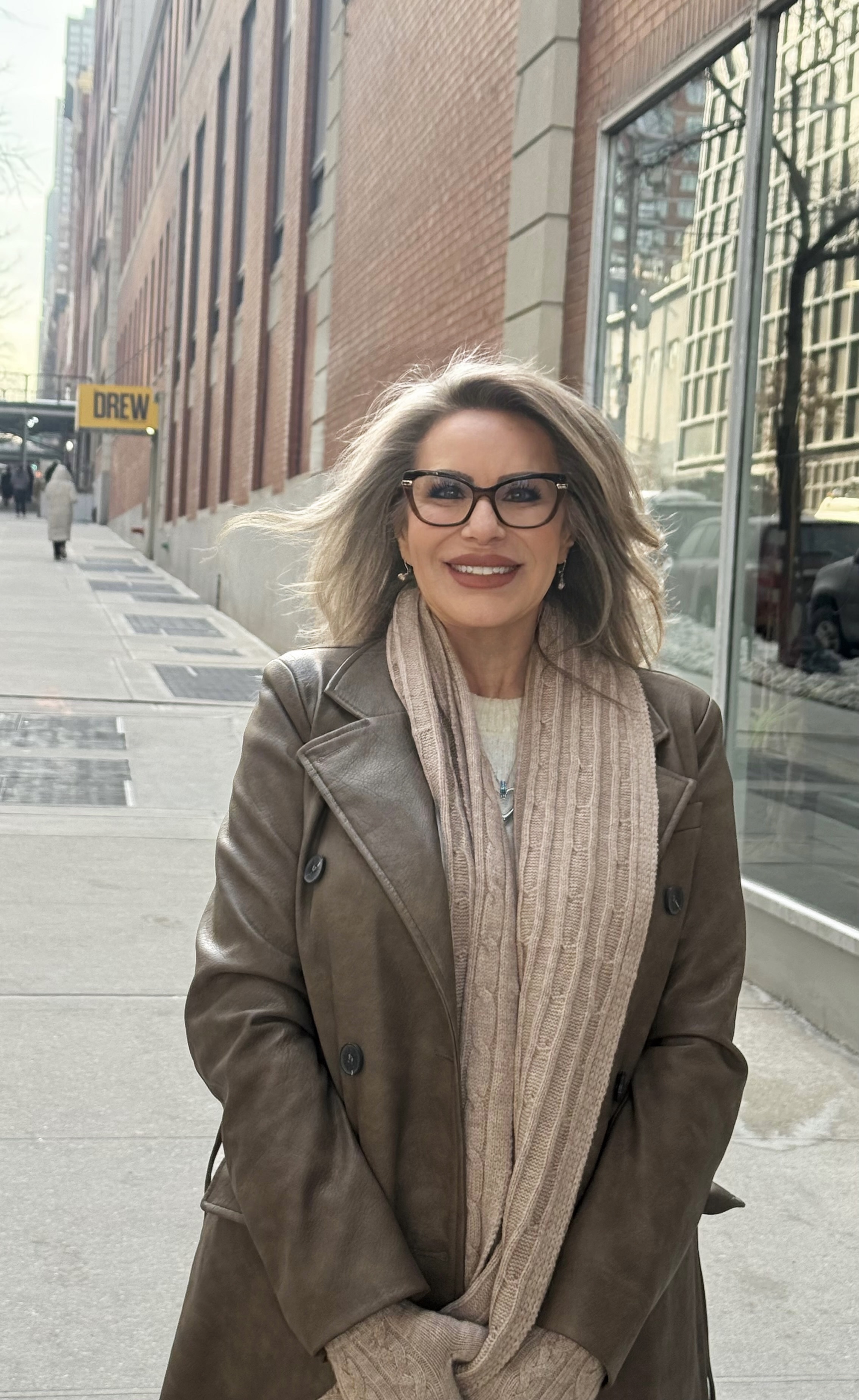 Susan Grau in New York outside The Drew Barrymore Show